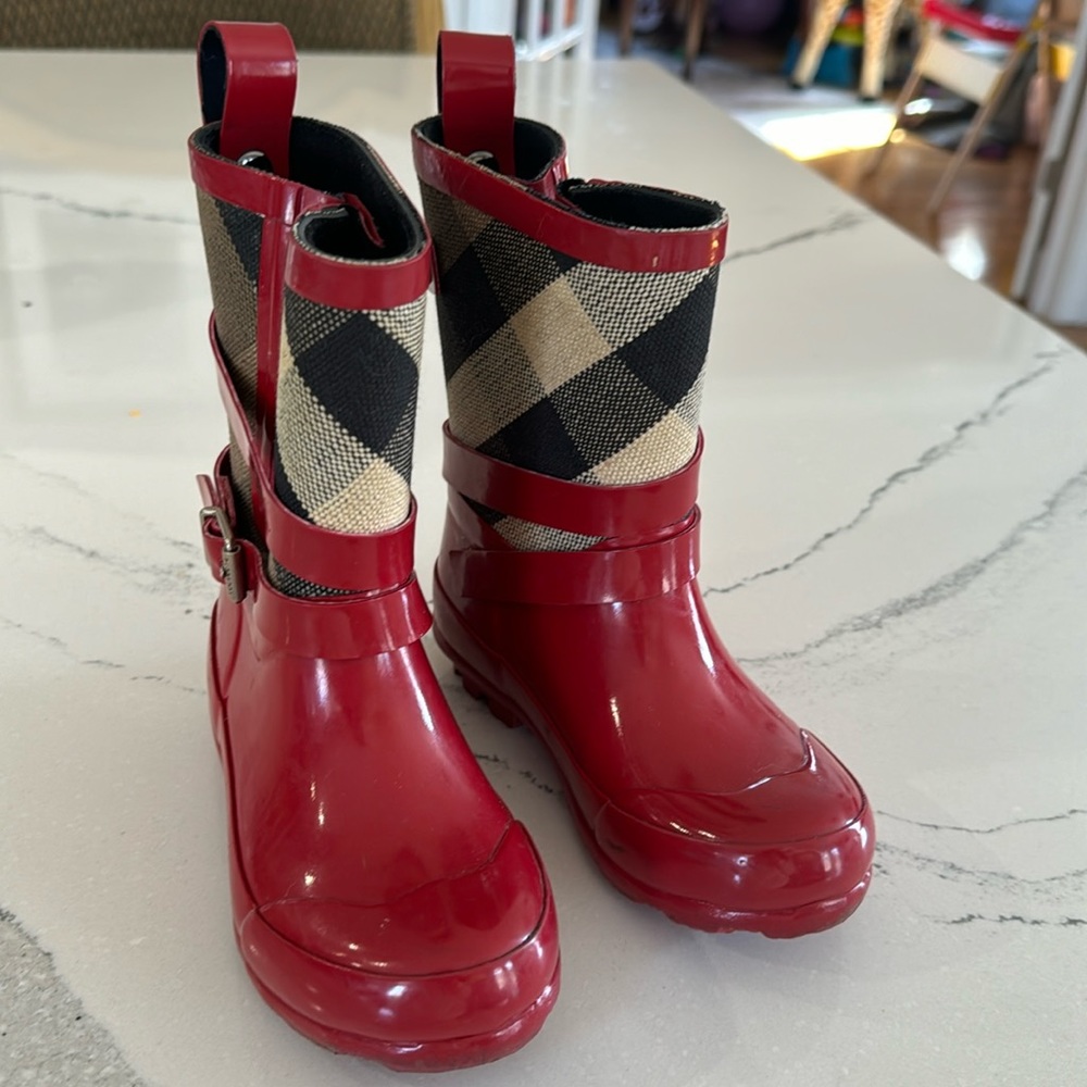 Burberry Check Rain Boots